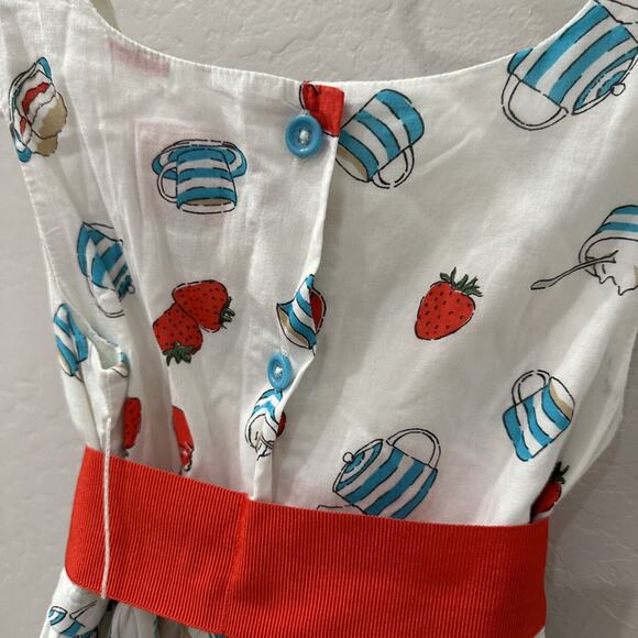 Joules Strawberry Shortcake Red Bow Dress - Picture 5 of 8